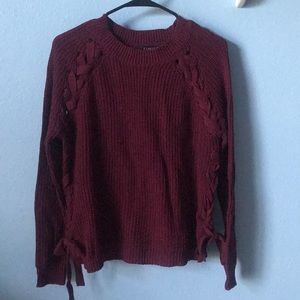 maroon/burgundy sweater